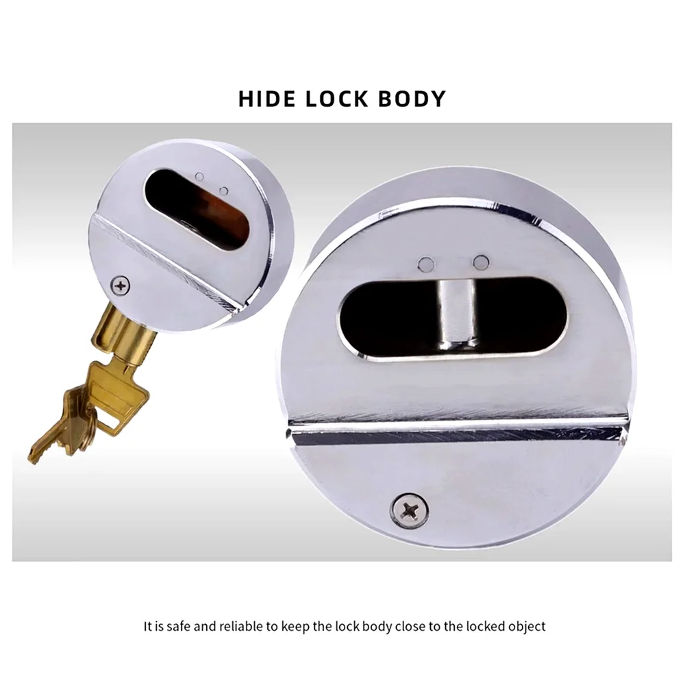 

Cp-3184 Hidden Shackle Padlocks Keyed Solid Steel with 2 Keys Hide Lock Body Security Lock for Universal