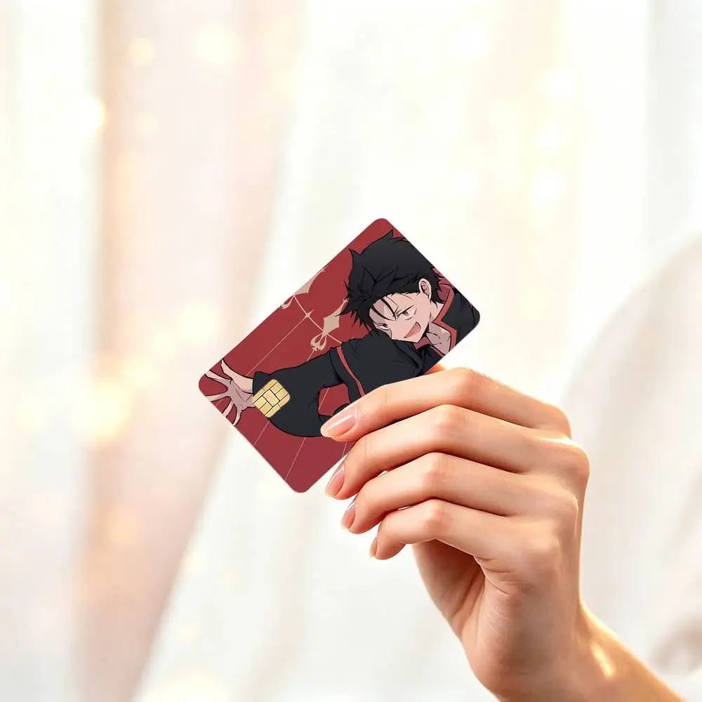 Re Zero Natsuki Subaru  HD Waterproof Credit Card Stickers Silicone Decals For Chip Game Cards Gift