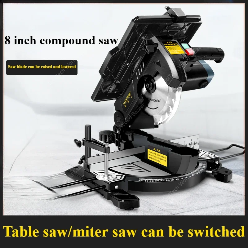 8 inch woodworking multi-functional composite dual-purpose small table saw miter saw aluminum profile 45 degrees