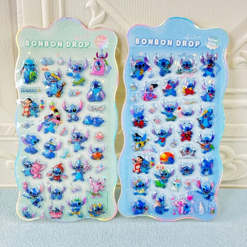 

24/48PCS KAWAII DISNEY STITCH 3D стикеры милые мелодии альбом альбом стикер