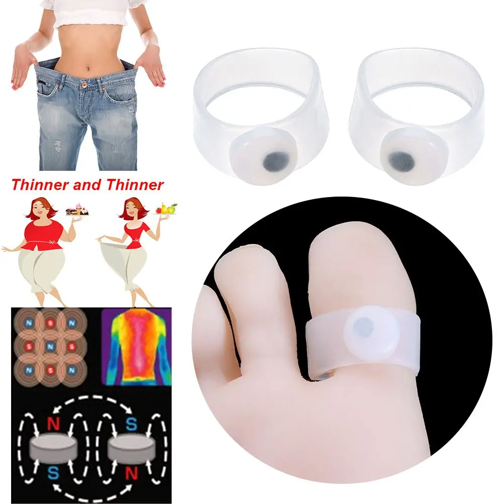 Easy to Use Health Weight New Fashion Magnetic  Toe Tip Rings Silicone Body Magnetic Slimming