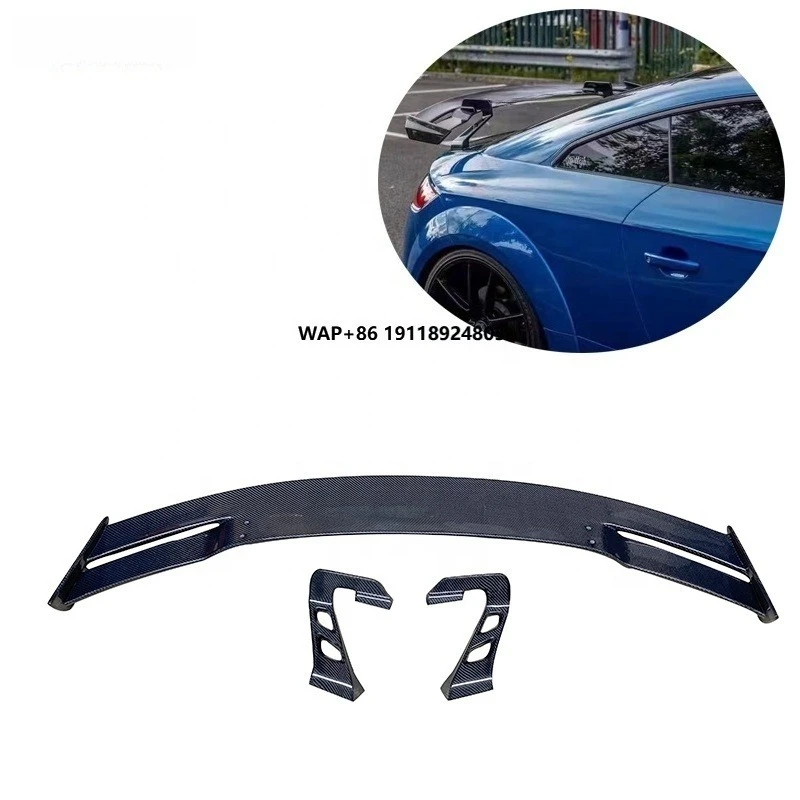 

For TT TTRS Carbon Fiber Rear Spoiler Racing Spoiler Wing with Hole Cut Universal Racing Spoiler S3 S5 R8 Universal