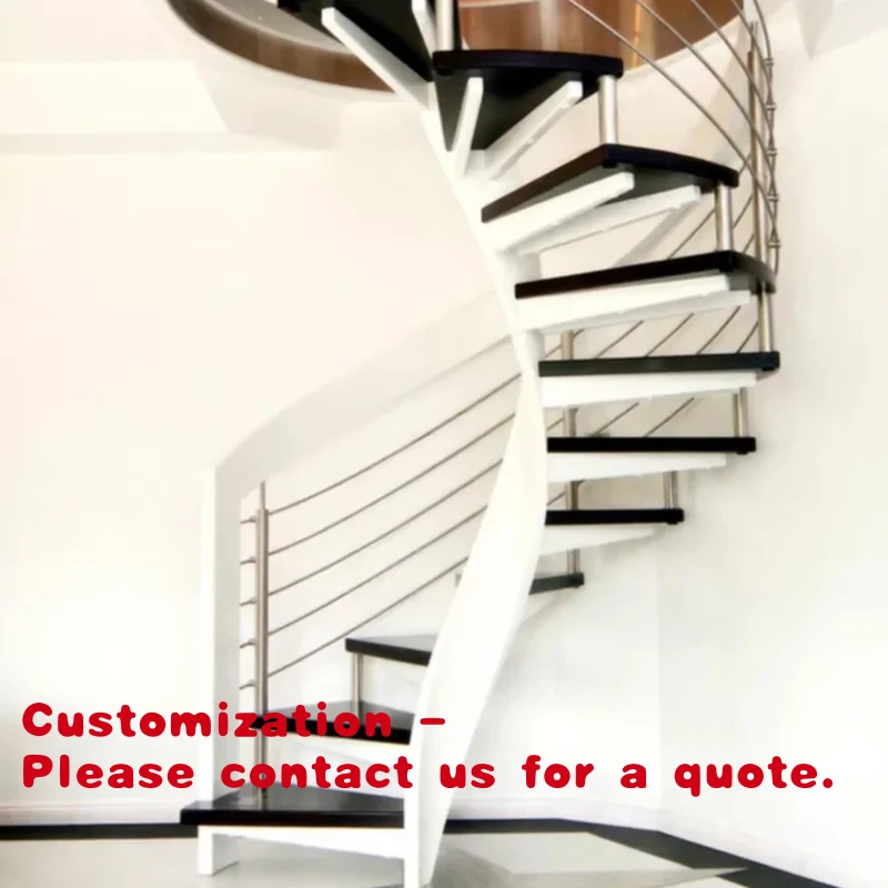 custom.Prima Low Price Outdoor Staircase Black Surface Easy to Install Rotating Staircase Custom Modern Design