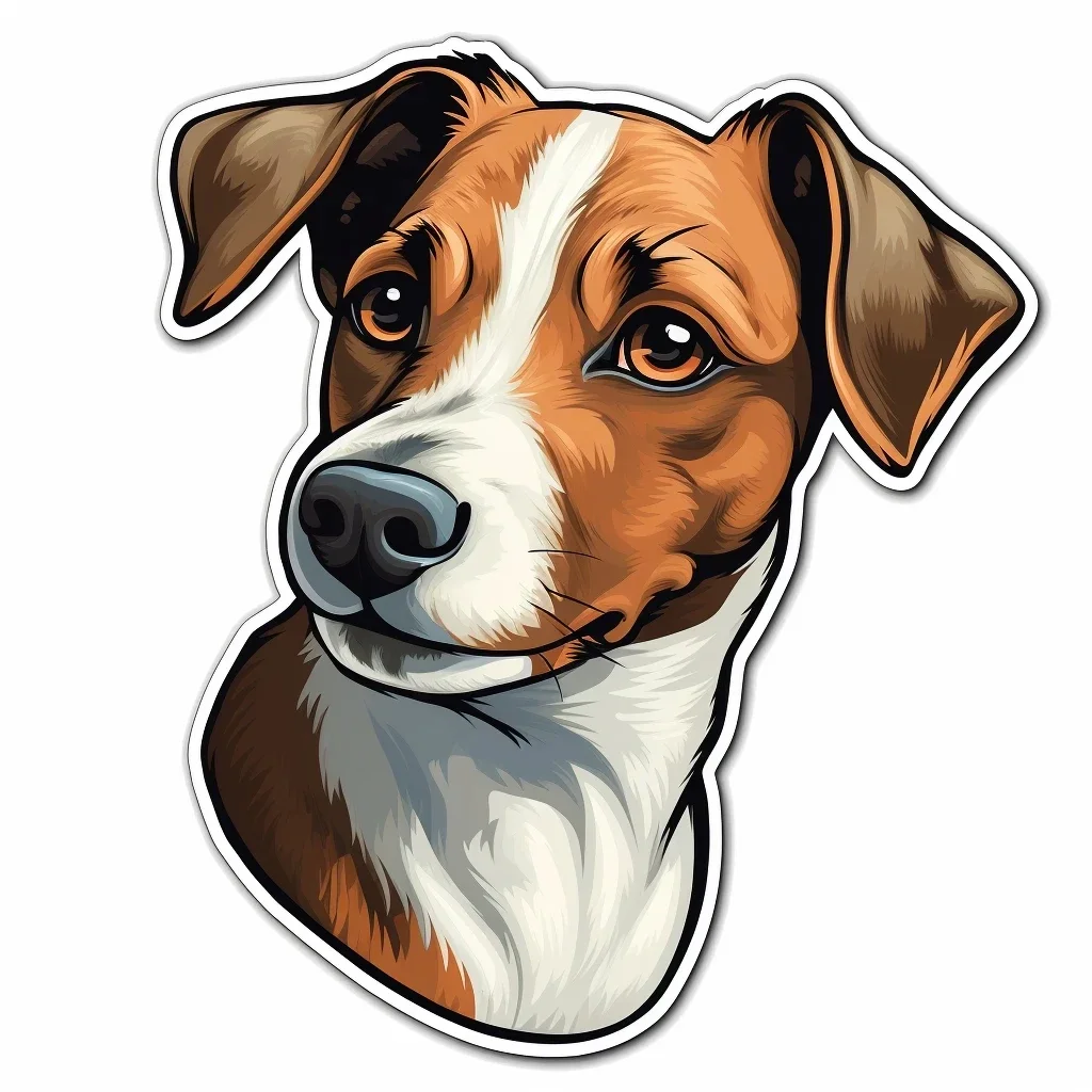 Jack Russell Terrier Dog Cute Pet Creative Sticker Helmet Car Bicycle Fridge Table Decal Accessories Customizable Size