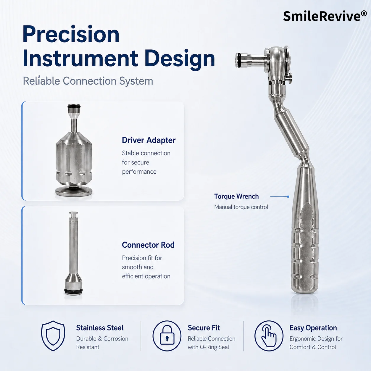 SmileRevive Dental Orthodontic Mini Implant Accessory Kit TAD Screwdriver Set with Storage Box for Anchorage Screw Placement