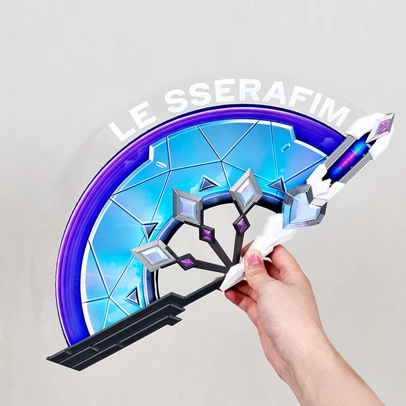 Game Anran Cosplay Prop Vermilion Fan Handheld Accessory For Halloween Comicon Party Adult Women Men