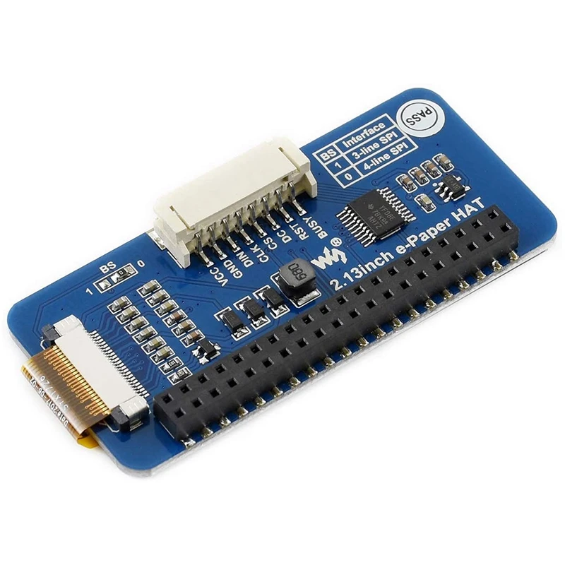 Waveshare 2.13Inch E-Ink Display HAT, 250x122 Resolution 3.3V/5V