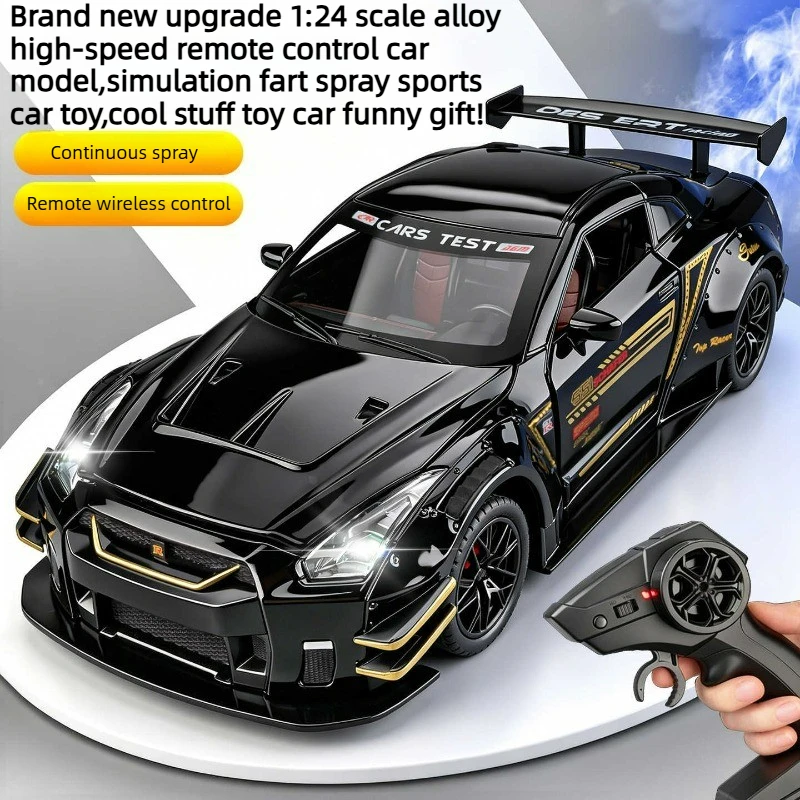 

Cool Stuff Toy Car Funny Gift-1:24 Alloy High-speed Rc Cars,Remote Control Car Toy,Kawaii Fart Spray Rc Drift Car,Toys for Boys