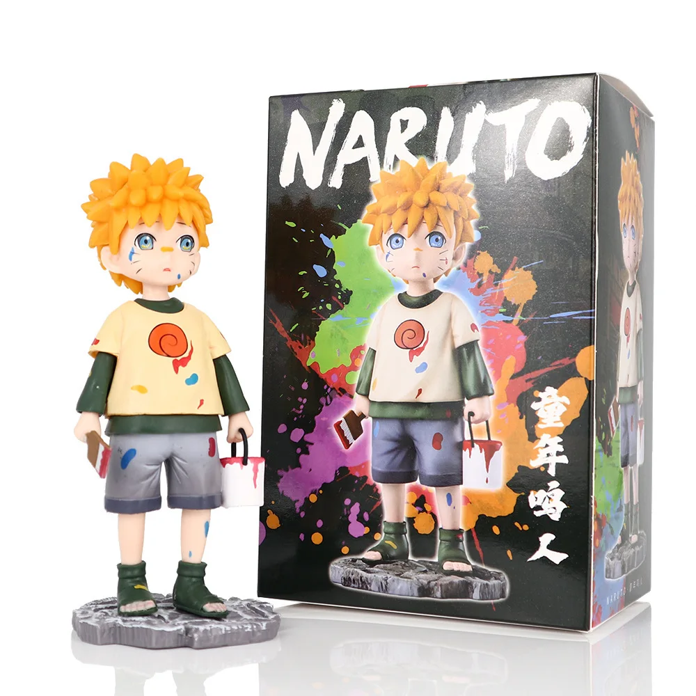 

Naruto Q Version Naruto Childhood Swirl Naruto Car Ornament Figure Anime Periphery Birthday Gift Box