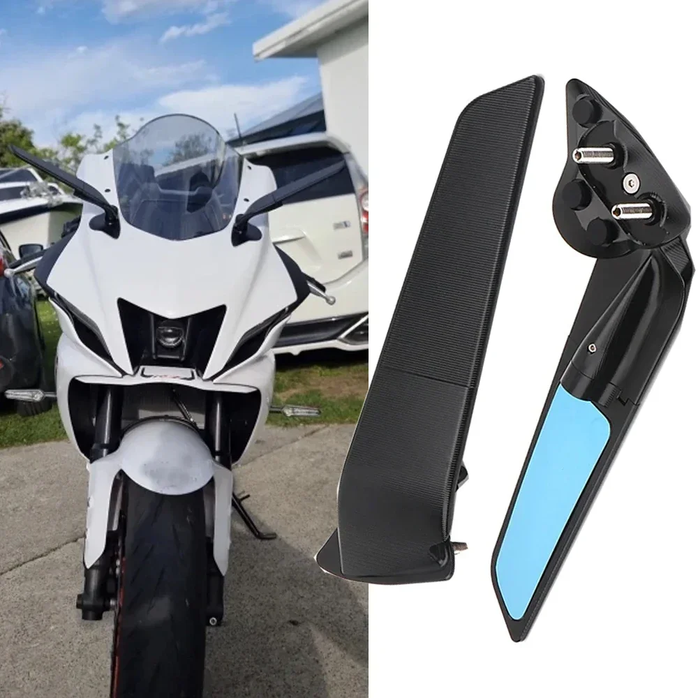 

For Yamaha YZF-R7 YZFR7 2021 2022 2023 YZF R7 Accessories Moto Rearview Stealth Mirrors Side Winglet Wing Fairing Adjustable Kit