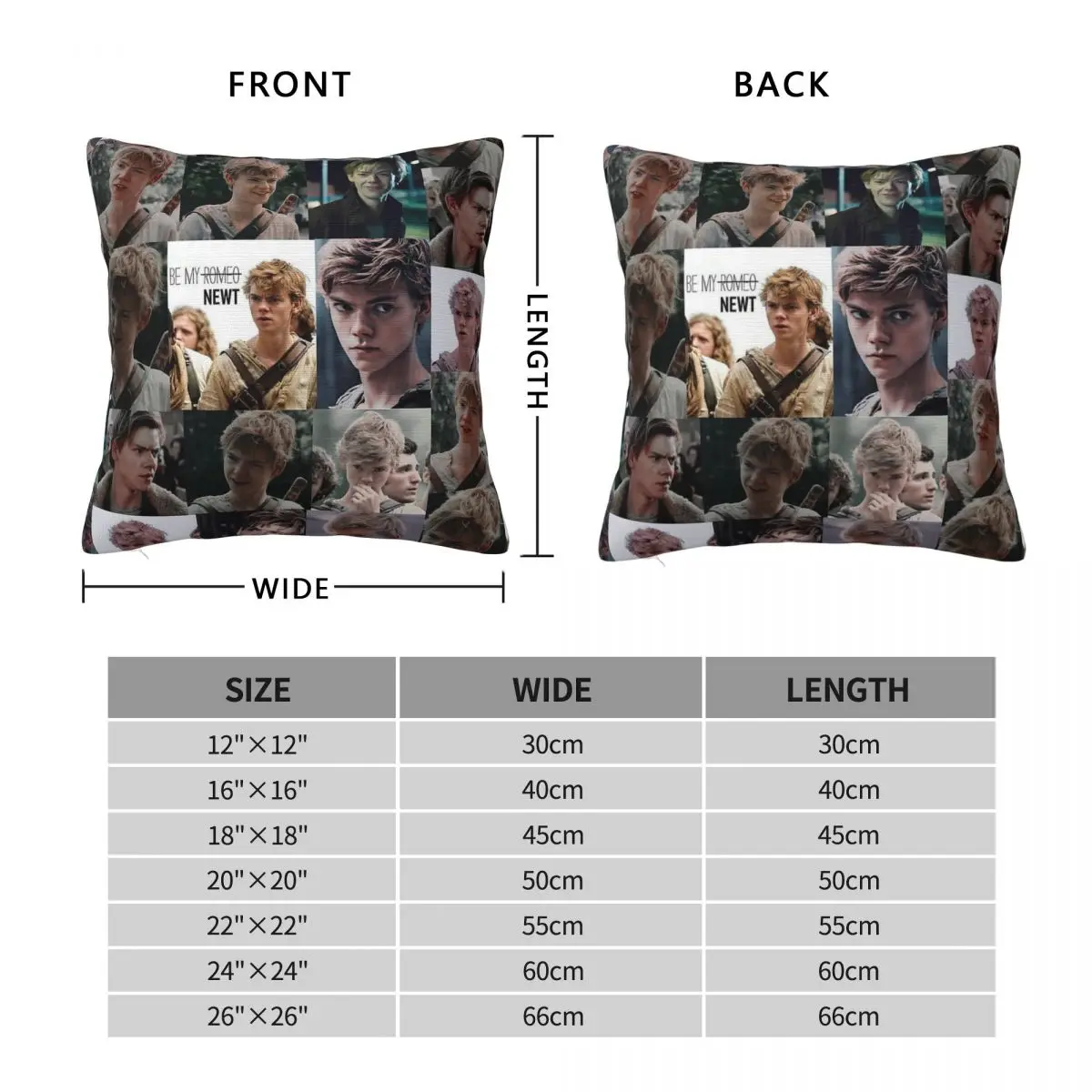 Maze Runner Newt Square Pillowcase Polyester Linen Velvet Printed Zip Decor Throw Pillow Case Home Cushion Cover Wholesale