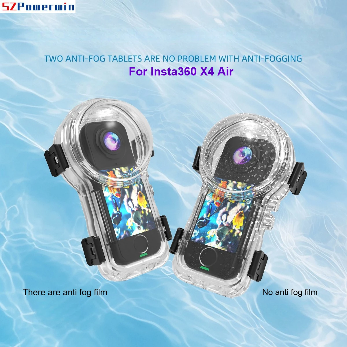 Magnetic Quick Release 50m Underwater Invisible Waterproof Case for Insta360 X4 Air Diving Shell Housing for Insta360 Accessory