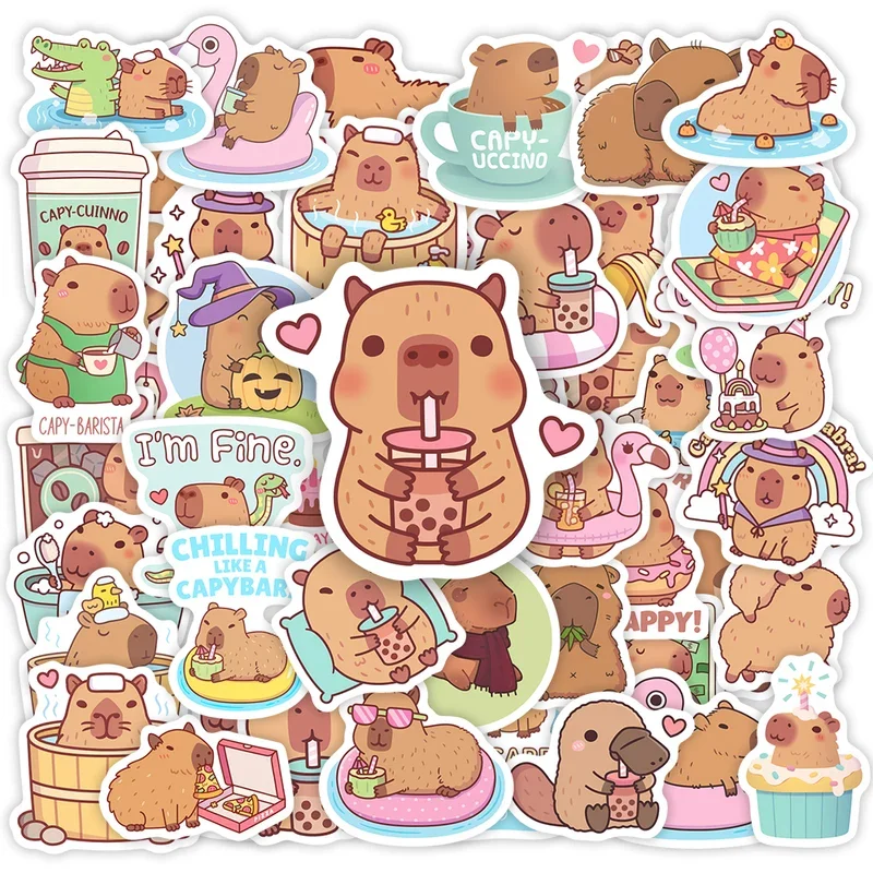 10/30/50pcs Guinea Pig Stickers Kawaii Cartoon Funny Kids Anime Cute Pet Animal  Sketch Gift for Phone Laptop Scrapbooking