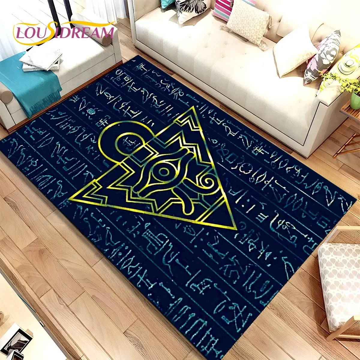 Yu-Gi-Oh MONSTER CARD Anime Area Rug Large,Carpet Rug for Living Room Bedroom Sofa Doormat Decoration,Kids Non-slip Floor Mat 3D view 3