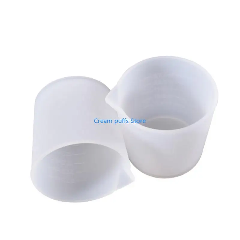 

50LE 2 Pcs Non-Stick Mixing Cups Precise Scale Toning Cups Silicone Measuring Cup