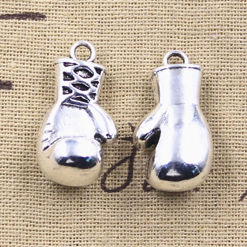 3pcs Charms 3D Boxing Glove Fist 28x15x13mm Antique Silver Color Pendants DIY Crafts Making Findings Handmade Tibetan Jewelry