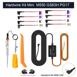 for AZDOME Car DVR Record Hardwire Kit For AZDOME M550 GS63H PG17 Low Vol Protection Mini USB Port 12V-24V Mini Hardwire Kit