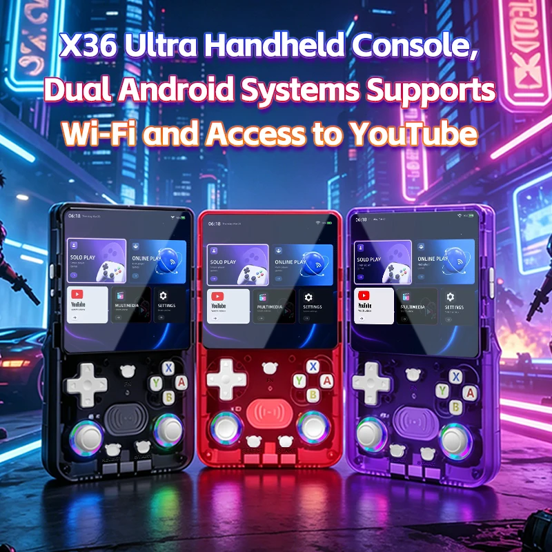 Retro Gaming Youtube - Console portable rétro X36Ultra, Android 10.0,