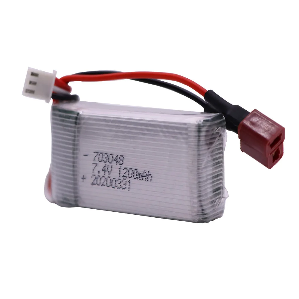 1-10PCS 1200mah 7.4V 2S 703048 Lipo Battery T Plug For RC helicopter toys accessory 7.4V 2S upgrade 1000mah toys battery