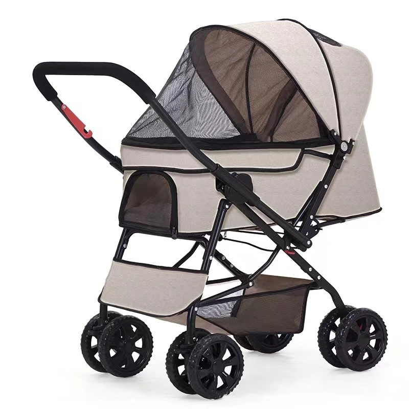 

Pet Stroller with Removable Carrier, Dog Stroller for Medium Dogs or 2 Small Dogs