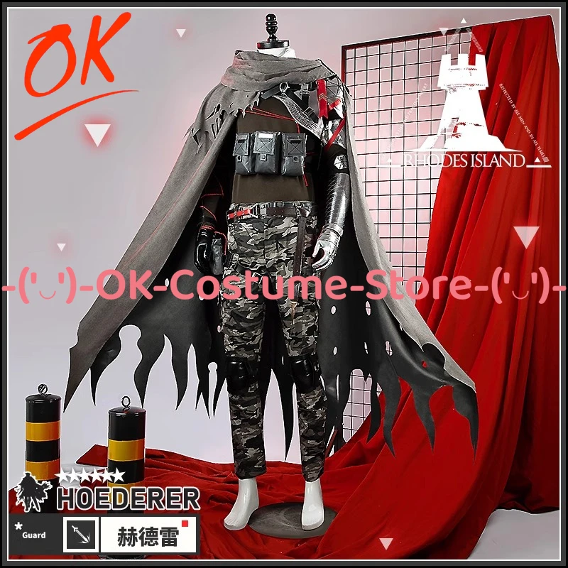 

[Customized Size] Arknights Hutter Cloak Cosplay Costume Anime Game Character Outfit Halloween Carnival Party Uniform Suit
