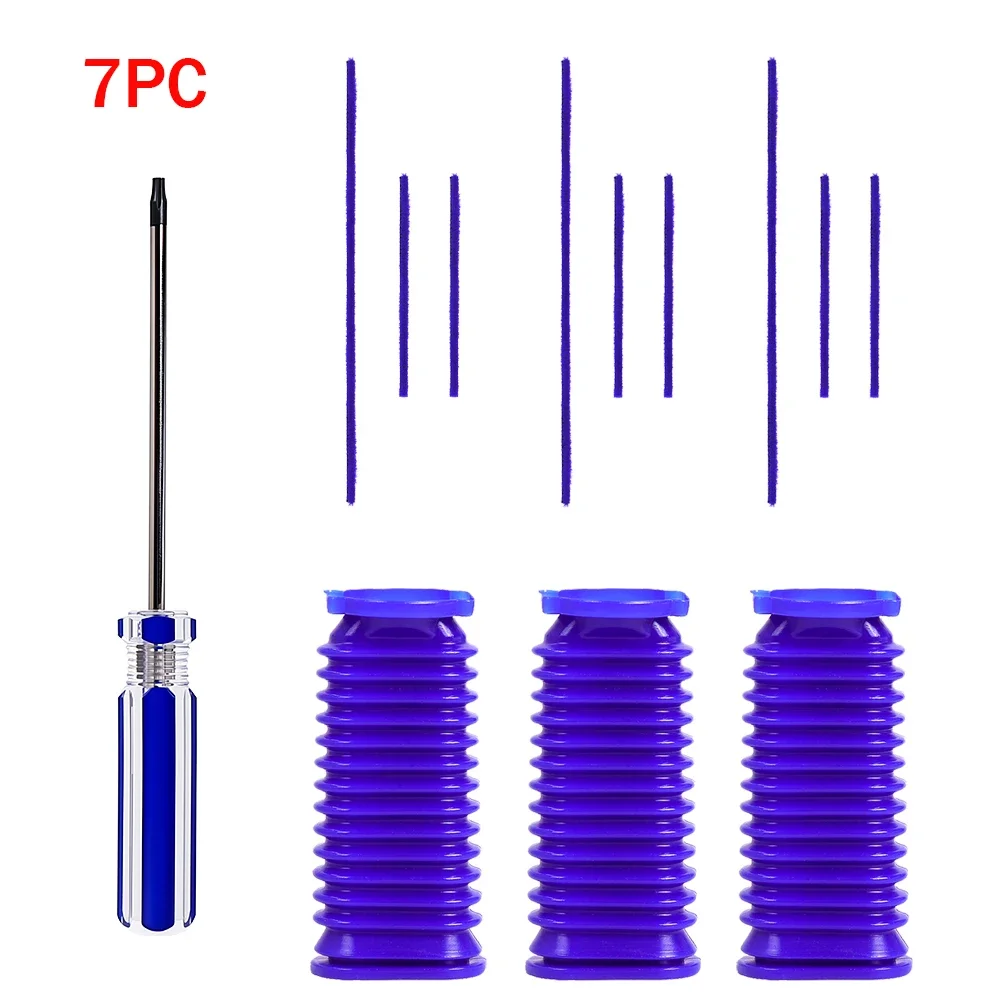 Tuyau à bandes de velours doux pour aspirateur Robot Dyson V6 V7 V8 V10 V11, accessoires, rouleau de brosse de sol, tuyau bleu pour un nettoyage efficace