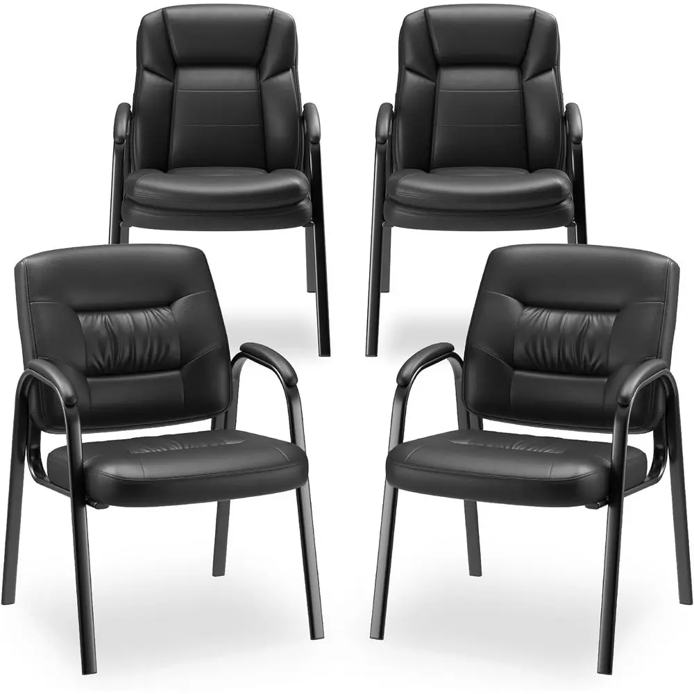 

Кресла для конференц-залов с подлокотниками, гостевые кресла с обивкой из искусственной кожи и сварным стальным каркасом, эргономичные офисные кресла для приемной, до 113 кг