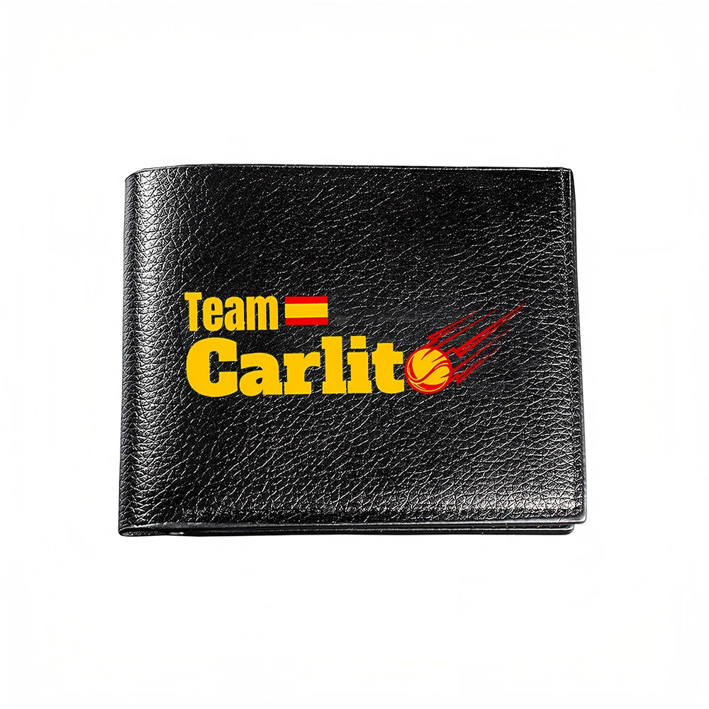 Cartera para Hombre con Diseño de Llama y Bandera de España del Equipo Carlit, Porta Tarjetas, Accesorio Casual de Negocios y Moda