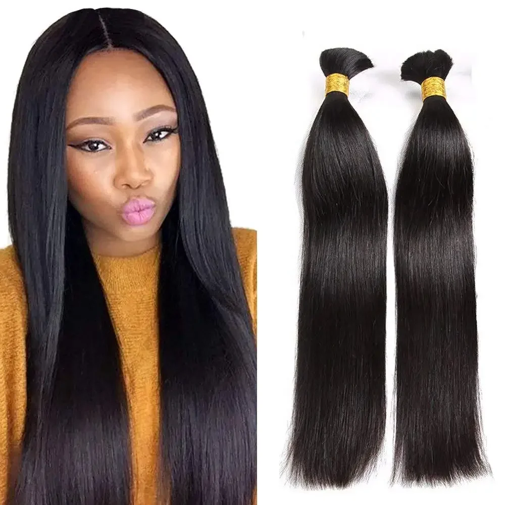 

Human Hair Bulk for Braiding Straight Brazilian Virgin Human Hair Bulk no Weft for Braids Straight Bulk Human Hair Natural Black