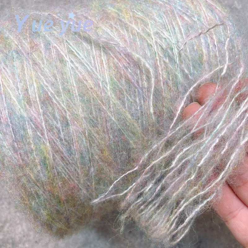 

500g Colorful Glossy Mohair, DIY Hand Knitting Crocheting Sweater Scarf Wool Mohair Warm Soft Yarn 60% Mohair 40% Acrylic