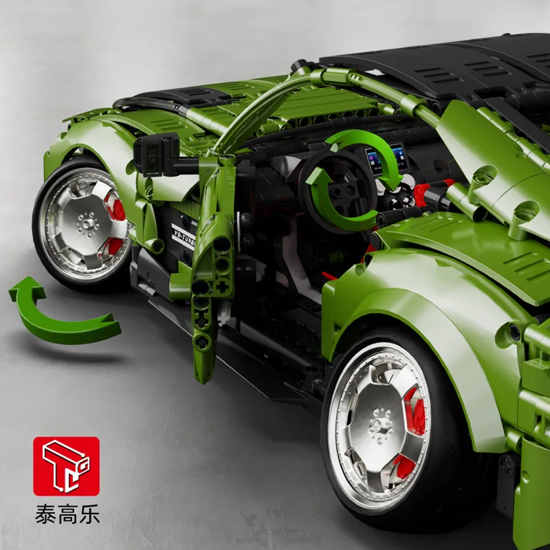 Técnico famoso super carro de corrida bloco de construção moc modelo estático tijolos crianças montagem veículo conjunto meninos brinquedos presente do dia das bruxas