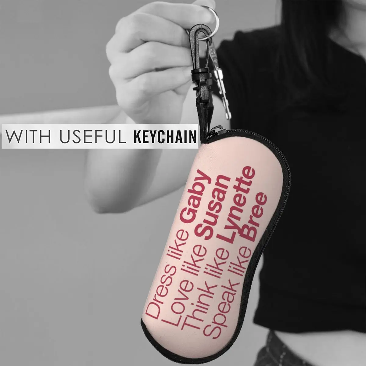 Desperate Housewives (レッドピーチ) シェルメガネケース ポータブルサングラスボックス 女性 男性 ソフトメガネバッグポーチ