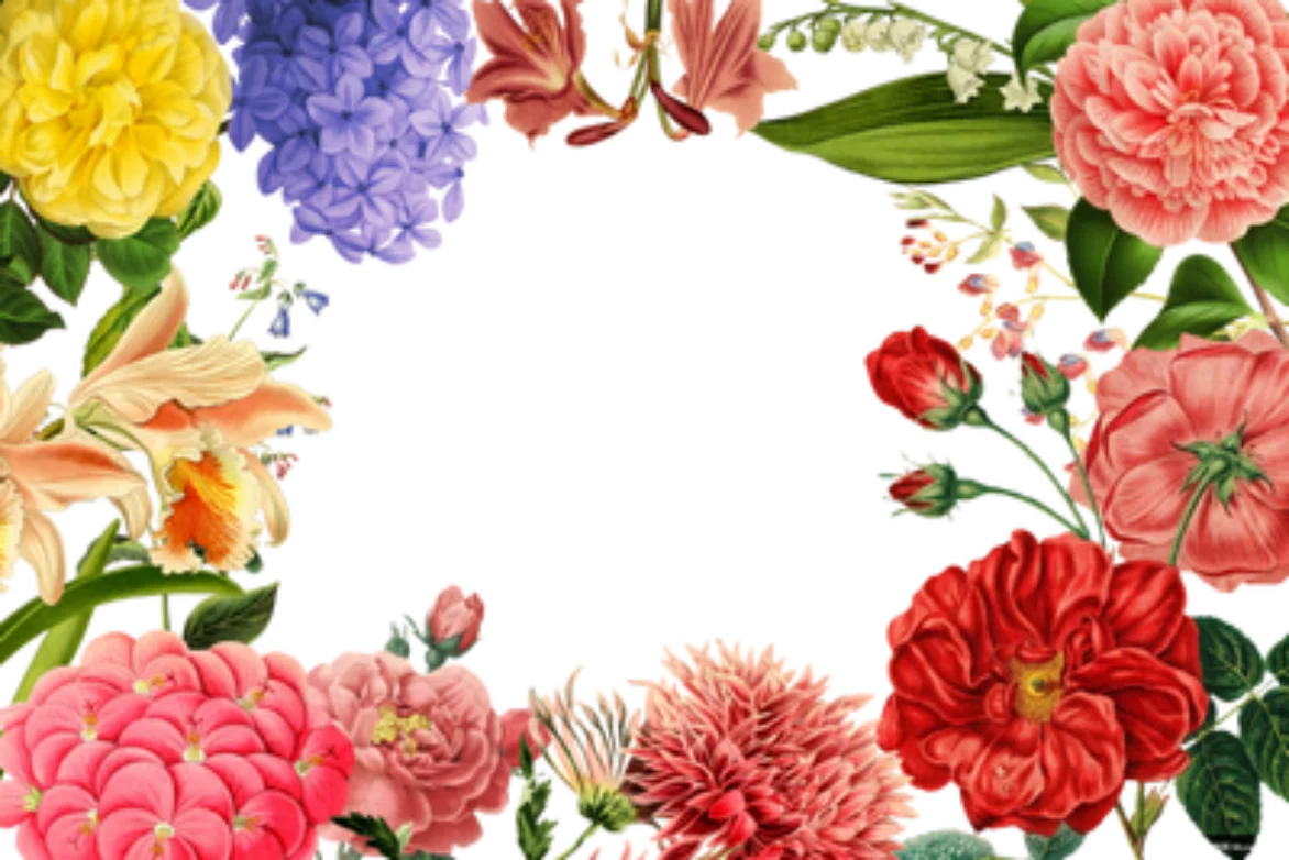 300448-Romantic Floral Hand Paint By Numbers Home Decoration Art