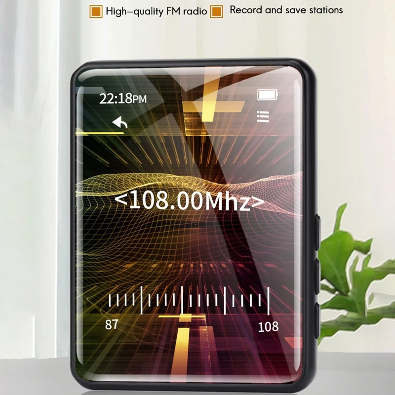 HFES Full Screen Bluetooth MP3 Walkman Student Version MP4 Small Bluetooth External Music Player MP5 Portable Press 4GB