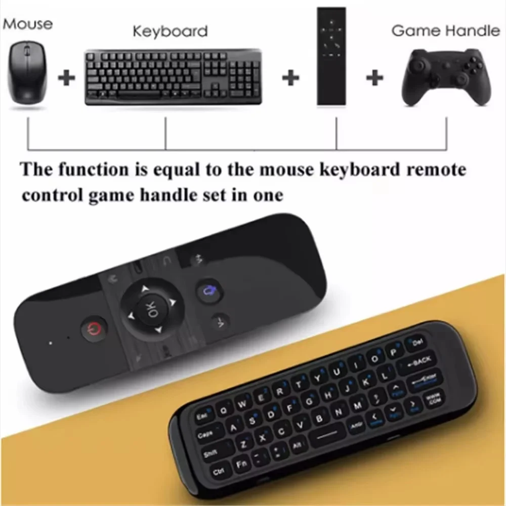 

2in1 2.4G Bluetooth Mini Keyboard Wireless Air Voice Mouse Rechargeable Remote Control IR Learning for Smart TV Android TV Box