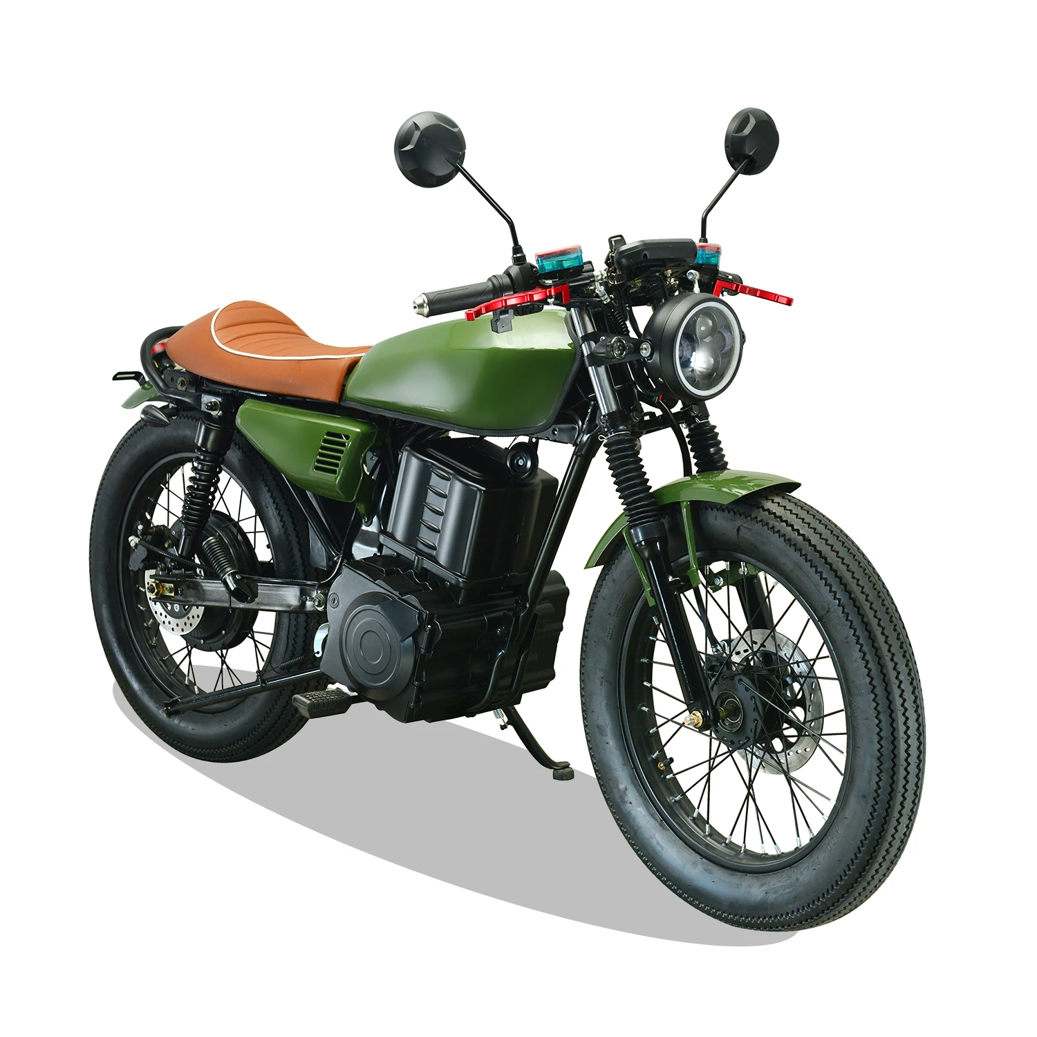 High Speed 72v 2000w Rear Hub Motor Electric Motorcycle 20ah Lead-acid Battery Electric Moped Steel Frame
