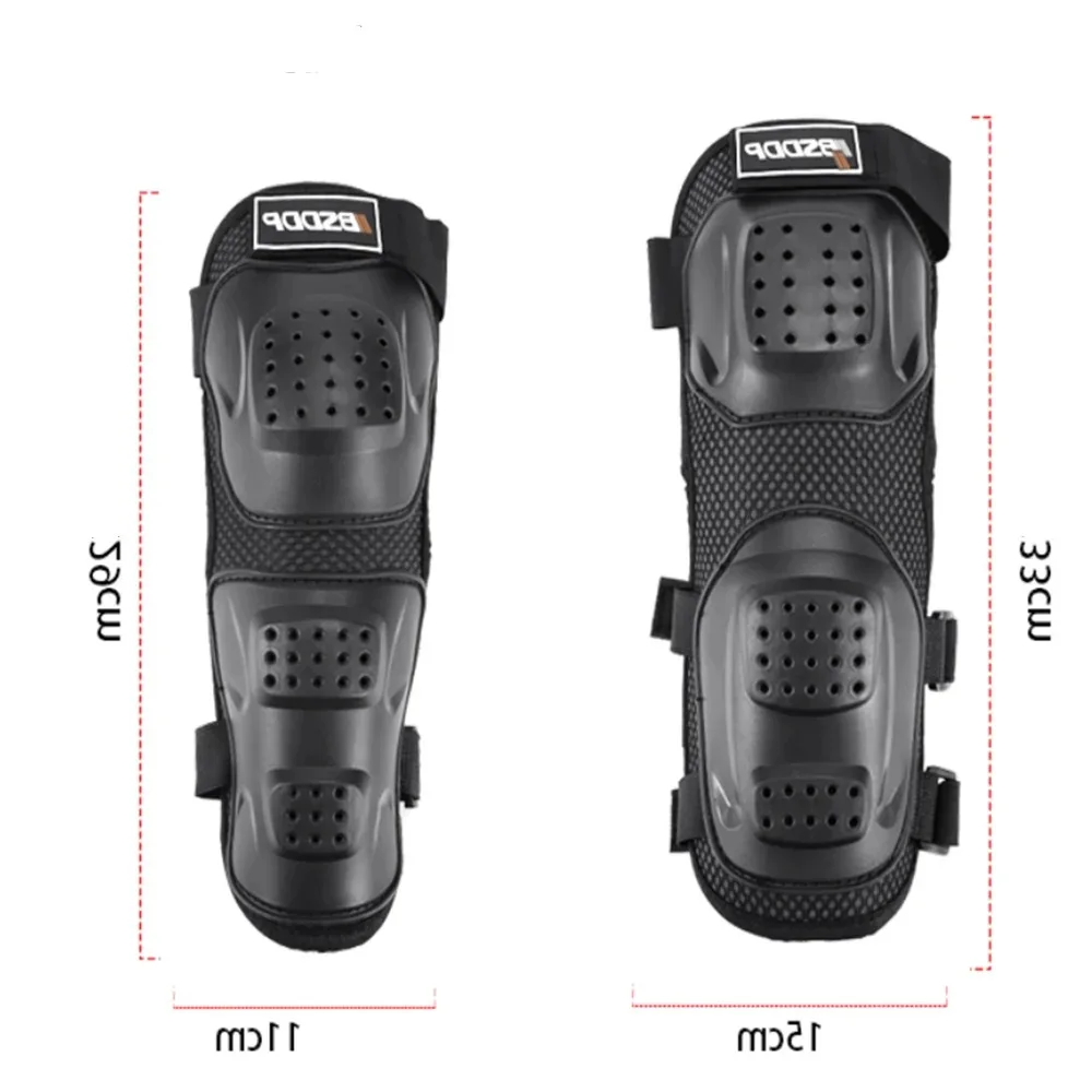 สนับเข่าและสนับศอกสำหรับรถจักรยานยนต์ ระบายอากาศได้ดี สำหรับการแข่งรถ ออฟโรด กีฬากลางแจ้ง ชุดป้องกันนักขี่มอเตอร์ไซค์ ชุดสนับเข่าสี่ชิ้น