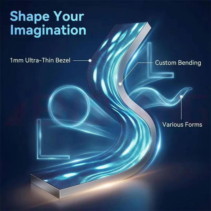 Electric display indoor flexible bar screen full color rolling advertising high definition high brightness for brand display
