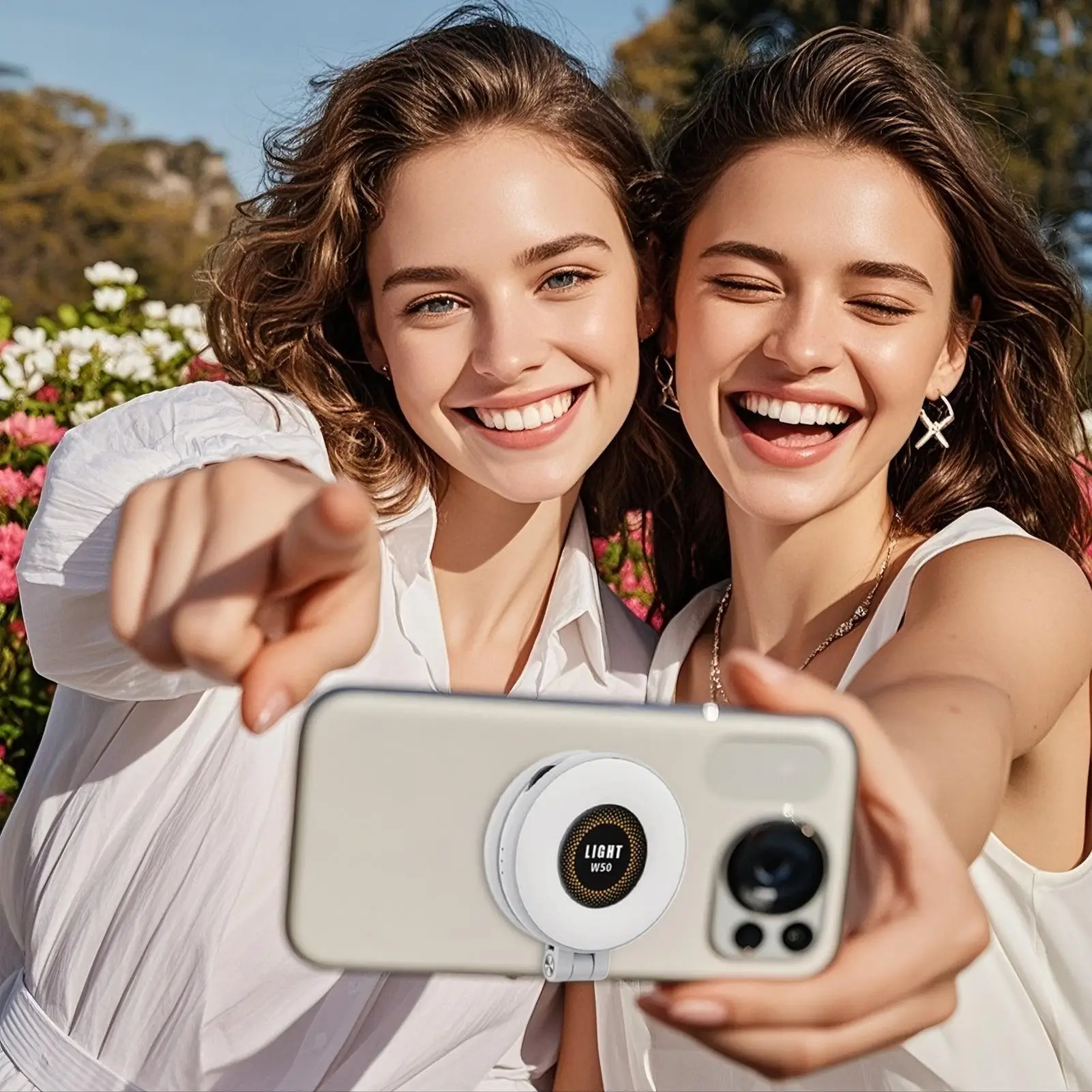 Luz magnética para selfie, 3 modos de iluminação suave, dobrável, magnética, beleza, selfie, telefones, para trabalho, fotografia, conteúdo de maquiagem