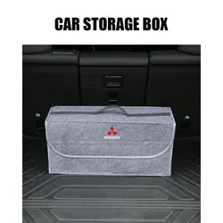 Car Trunk Storage Box Foldable Felt Car Organizer Stowing Tidying Box For Mitsubishi L200 Pajero Sport Outlander Xpander Eclipse