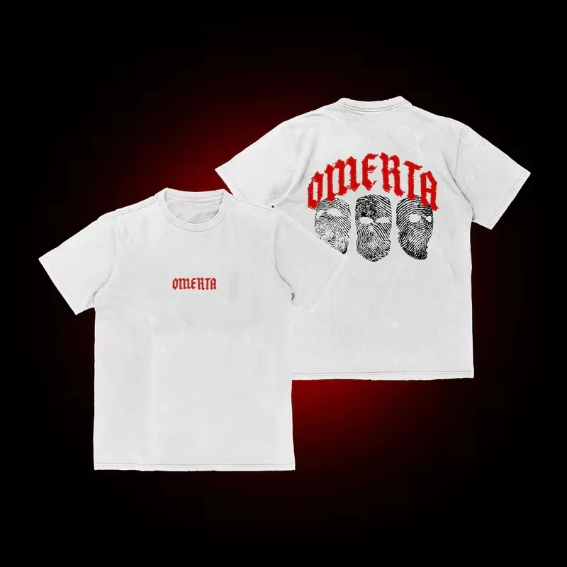 Omerta 47 Men's T-shirts Loose Short Sleeve Crew Neck T-shirt Can Be Worn By Both Men and Women with Sports Men's T-shirts