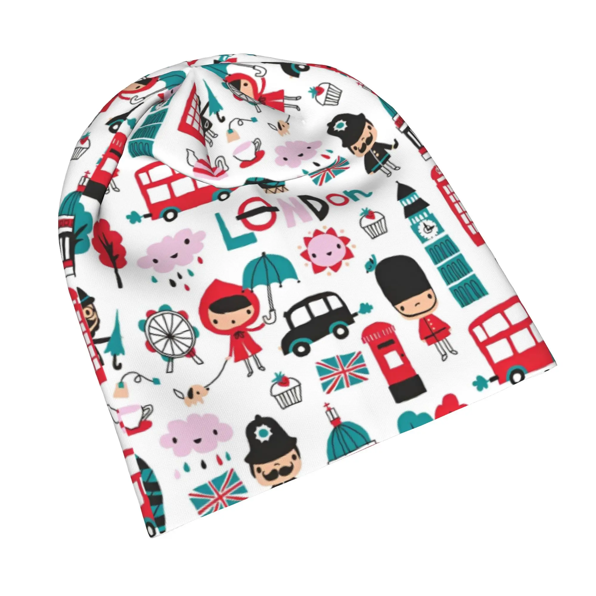 Enchanted London Landmarks Caps  Casual Autumn Winter Street Skullies Beanies Hats Spring Warm Dual-use Bonnet Hats
