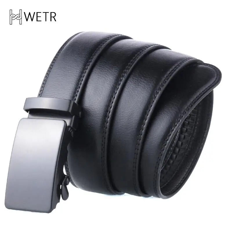 

Men's Automatic Buckle Belt Slip Buckle Business Casual Leather Waist Belt