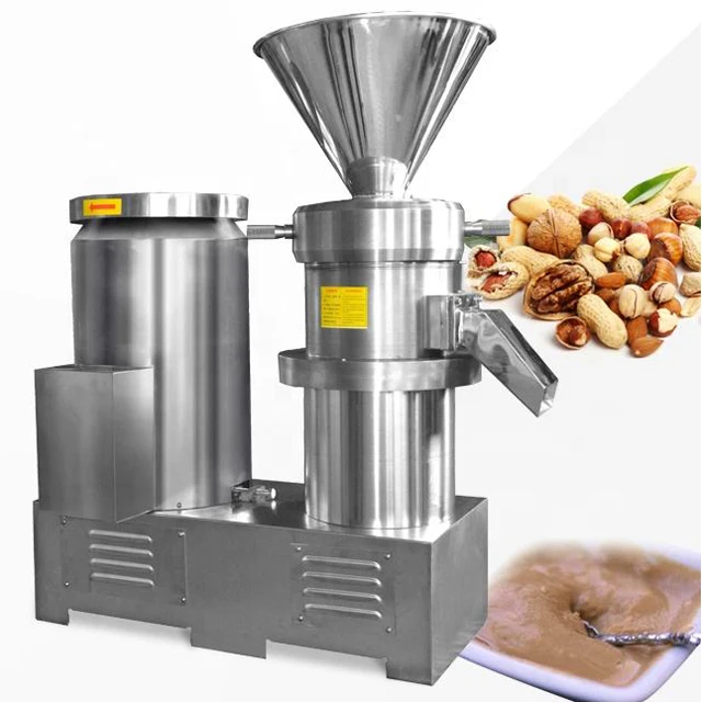 Food Colloid Mill Cocoa Bean Almond Peanut Butter Grinder Vertical Colloid Mill Chilli Colloid Mill For Mayonnaise