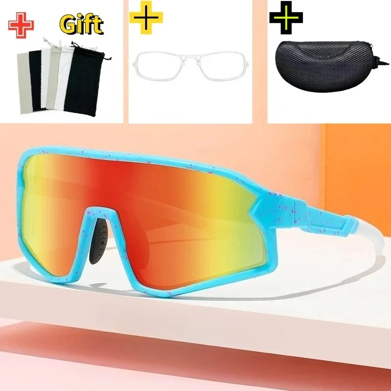 Myopia Photochromic Riding Diving Goggles Boxed HD Polarized Children Cycling Sunglasses Big Frame UV Protection Bicycle Glasses view 3