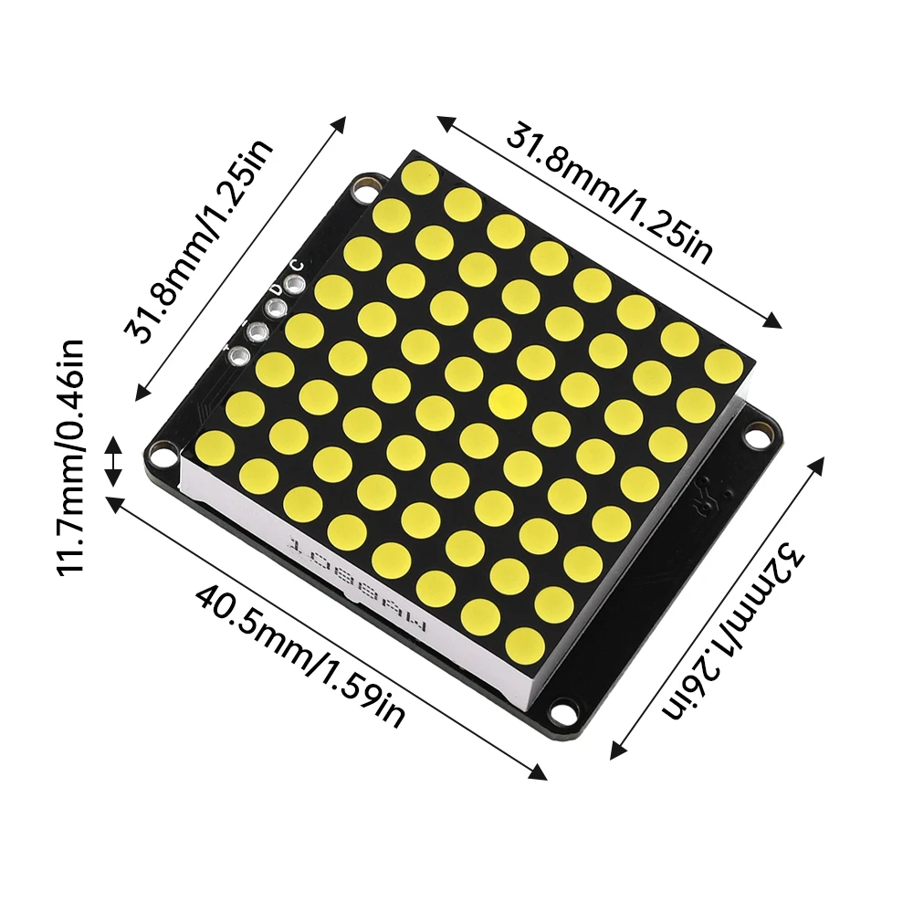 Moduł wyświetlacz LED Matrix 8*8 Dot ht16 k33 sterownik czerwony/żółty/niebieski/zielony światło moduł mikrokontrolera interfejsu I2C