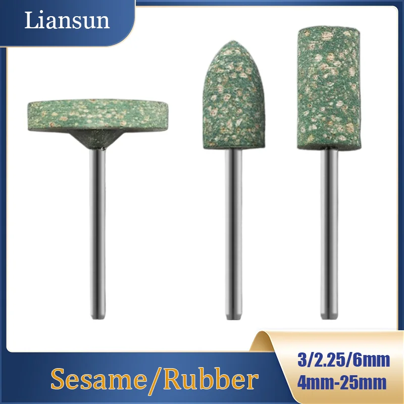 

3/2.25/6mm Sesame Polishing Heads 4mm-25mm Sesame Grinding Heads Rubber Molds Amber/Agate/Jadeite Polishing Wheels