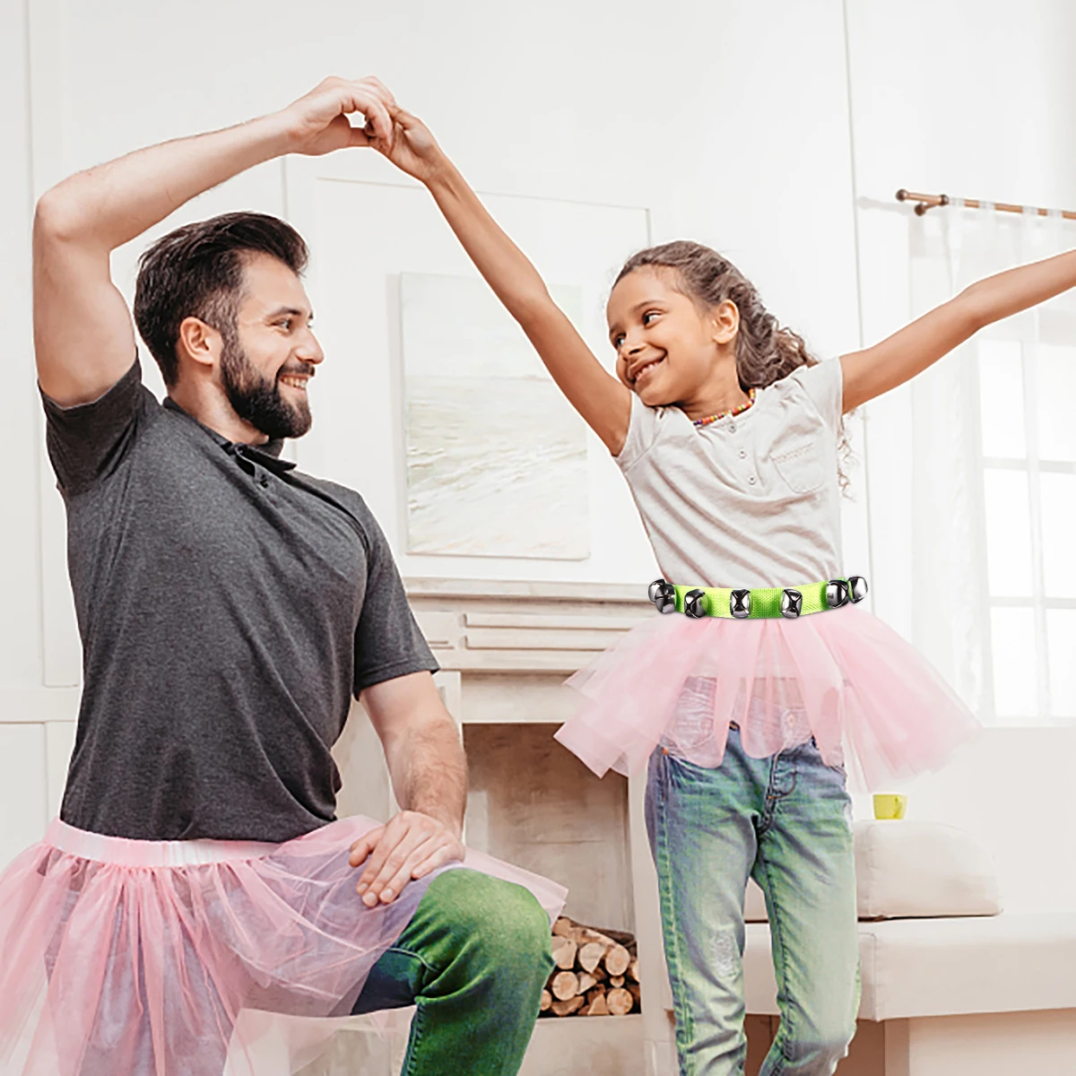 Dance Waist Bell Baby Musical Instruments Ringing Toys for Toddlers Bells Tambourine Rattle Little Call