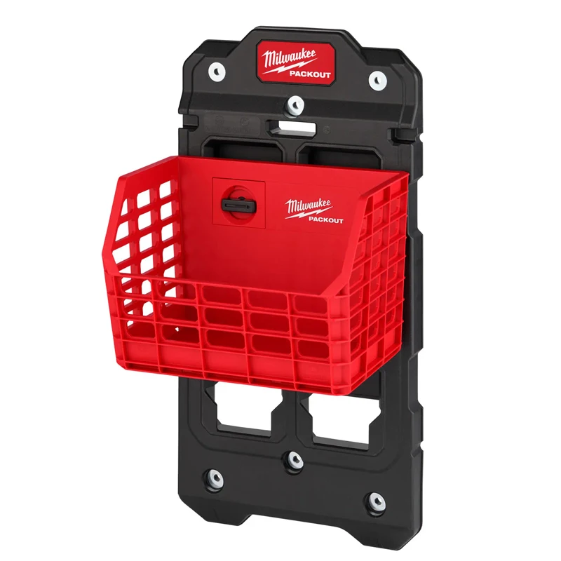 Milwaukee 48-22-8342 PACKOUT Compact Wall Mounted Tool Storage Wall Basket Plastic High Hardness Tool Accessories Storage Basket