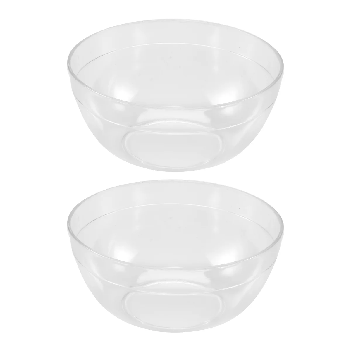 Women 9cm x 4.5cm DIY Facial Clear Plastic Mask Bowl Mixer Holder 2pcs